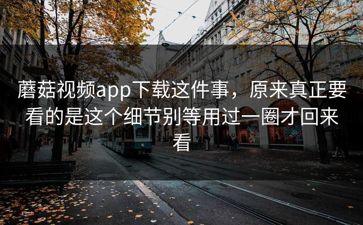 蘑菇视频app下载这件事，原来真正要看的是这个细节别等用过一圈才回来看